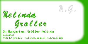 melinda groller business card